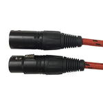 Clutch 20 Foot 20' Female To Male Xlr Microphone Mic Speaker Audio Cable Red