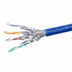 Cat 6 Ethernet Cable 25 Ft Round Blue, Slim Long Internet Network Lan Patch Cord