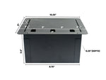 Recessed Stage Audio Floor Box With 8 Xlr Mic Female Connectors + Ac Outlet