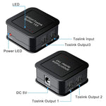 Digital Optical Audio 1X3 Splitter,Digital Spdif Toslink Optical Fiber Audio