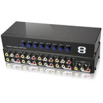 Av Switch Box Composite Selector 8 Port Rca Audio Video 8 In 1 Out To Tv