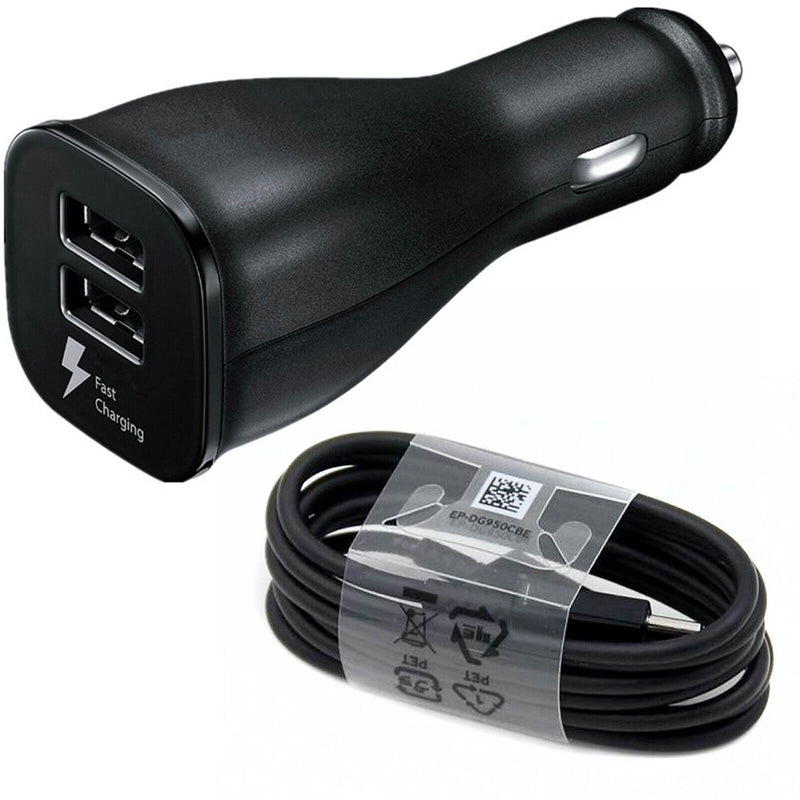 Fast USB Car Charger 4FT Type-C Cable fits Samsung Galaxy Note8 9 S8 S9 S10 Plus