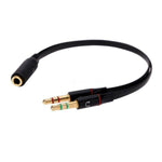 Headset Adapter, 3.5Mm Jack Headphone Splitter Ctia Headphone Adapter Mic And...