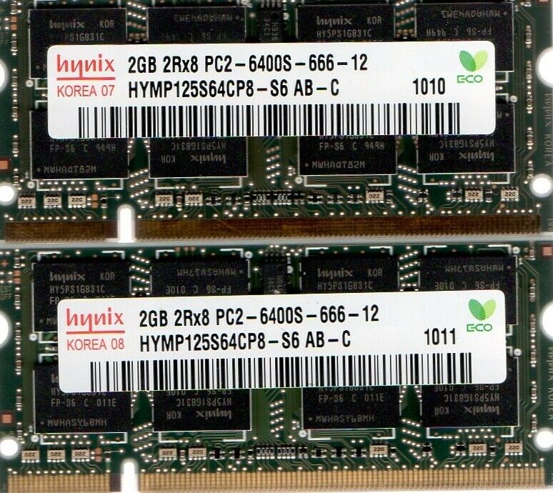 New 4Gb 2X 2Gb Kit Apple Imac 8,1 A1224 / 8,1 A1225 Ddr2 Laptop Ram Memory