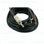 4X Premium Dj / Pa Pro True Pa Speaker Cable Wire Banana To 1/4 - 12 Gauge 25 Ft