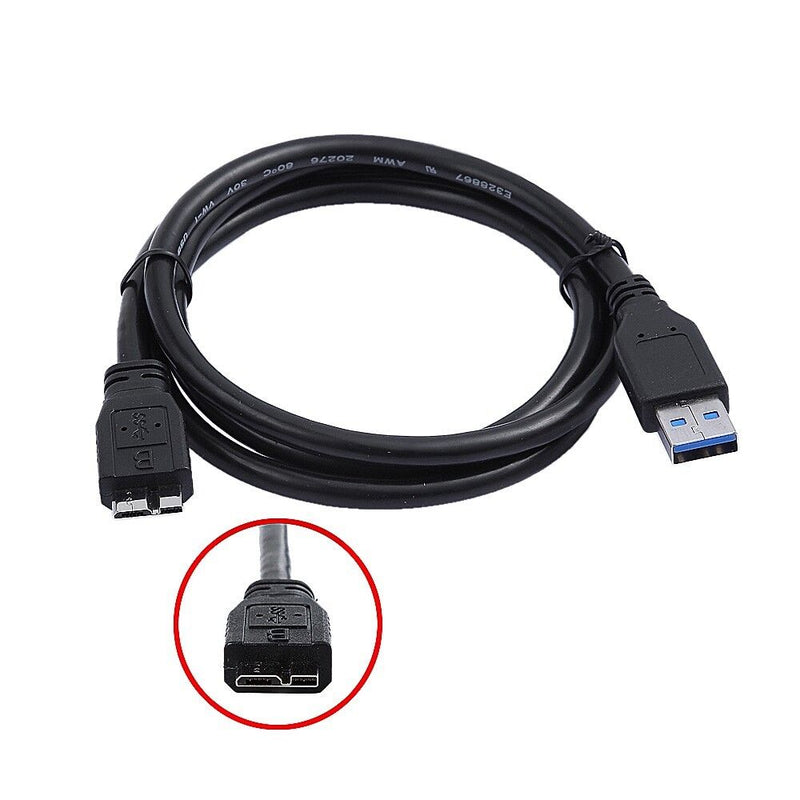 Usb 3.0 Pc Charger +Data Sync Cable Cord For Emc Iomega Portable Hard Drive Disk