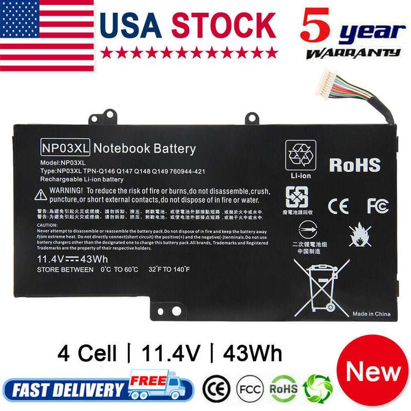 Np03Xl Battery For Hp Envy X360 15-U011Dx 15-U483Cl 15-U110Dx 15T-U100 15-U111Dx