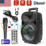 8" Party Speaker Sound System Bluetooth Led Portable Stereo 1000W W/ Microphone