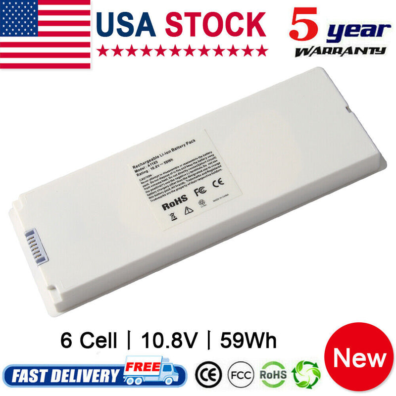 Battery For Apple 13" Macbook A1185 Li-Ion 10.8V - 59 Wh Rechargeable Battery Cc