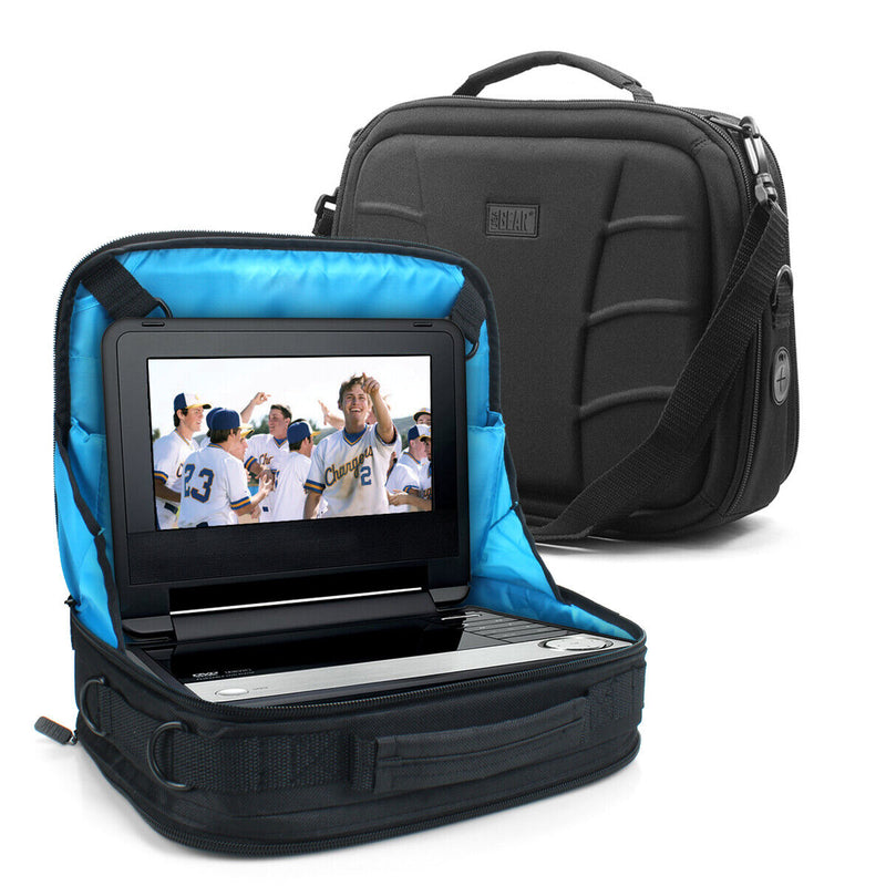 USA GEAR Portable DVD Player Case, Travel Bag for Players with 7" to 10" Screens