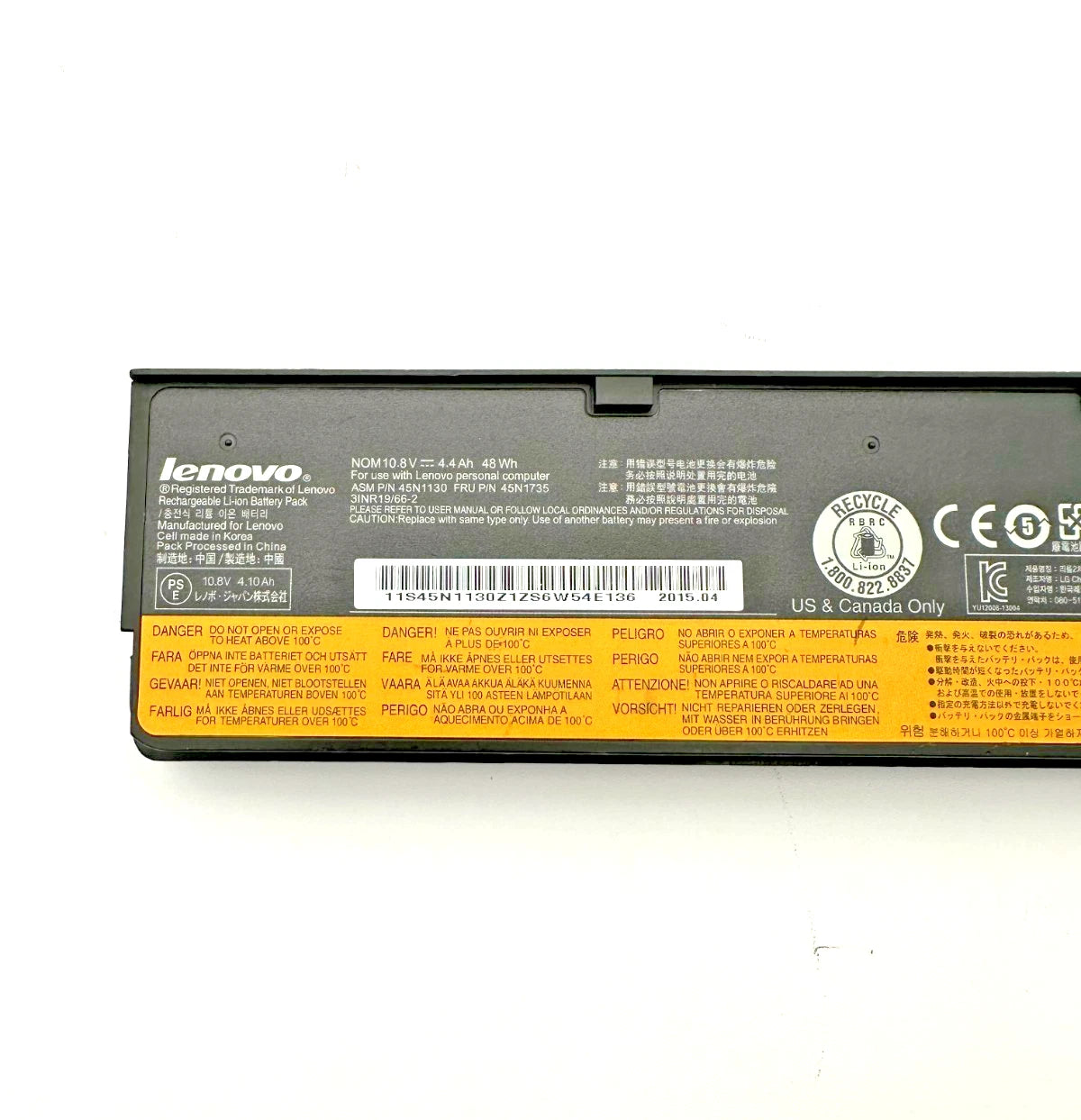 Genuine Lenovo Thinkpad 10.8V 4.4AH 48WH 240S 45N1130 45N1735 45N1128 Battery