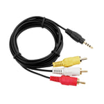 A/V Audio Video Tv Cable For Dbpower Pd102 Pd158 Pd858 Pd928 Portable Dvd Player