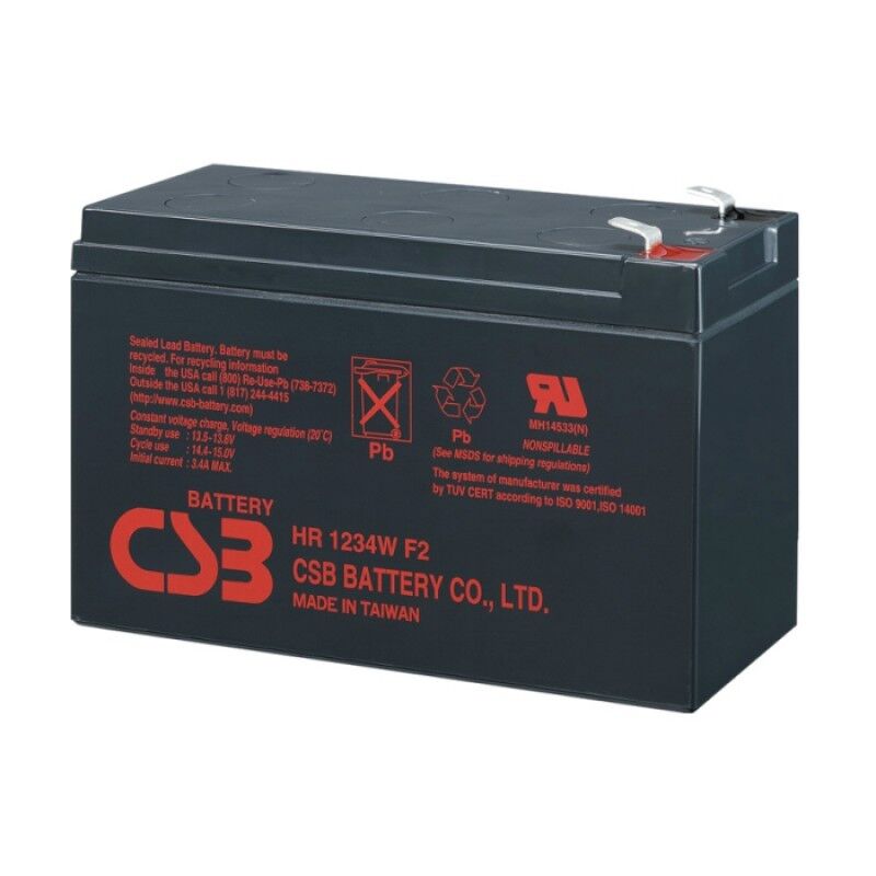 New Hr1234Wf2 Csb High Rate 12V 34W Sla Battery W/ .25" F2 Terminals