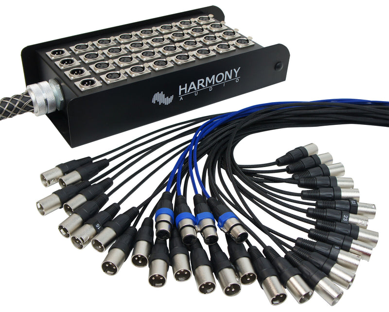 Harmony Audio Ha-Sb32150 Xlr Snake Cable 32 Channel 150 Feet (28 Send 4 Returns)