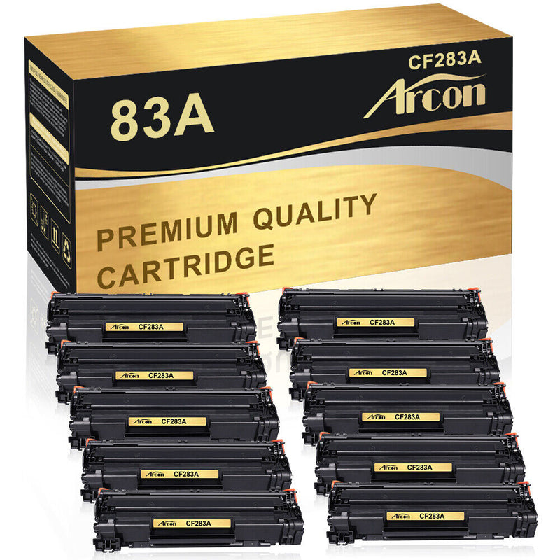 10PK CF283A Toner Compatible With HP 83A LaserJet M201DN M201DW M225DN M225DW