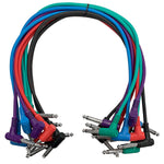 SEISMIC AUDIO (10) 18" TS 1/4" Right Angle Patch Cables