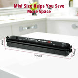 LP-11S Vacuum Sealer Machine Food Preservation Storage Saver Automatic With Seal Bag 90W Color Black