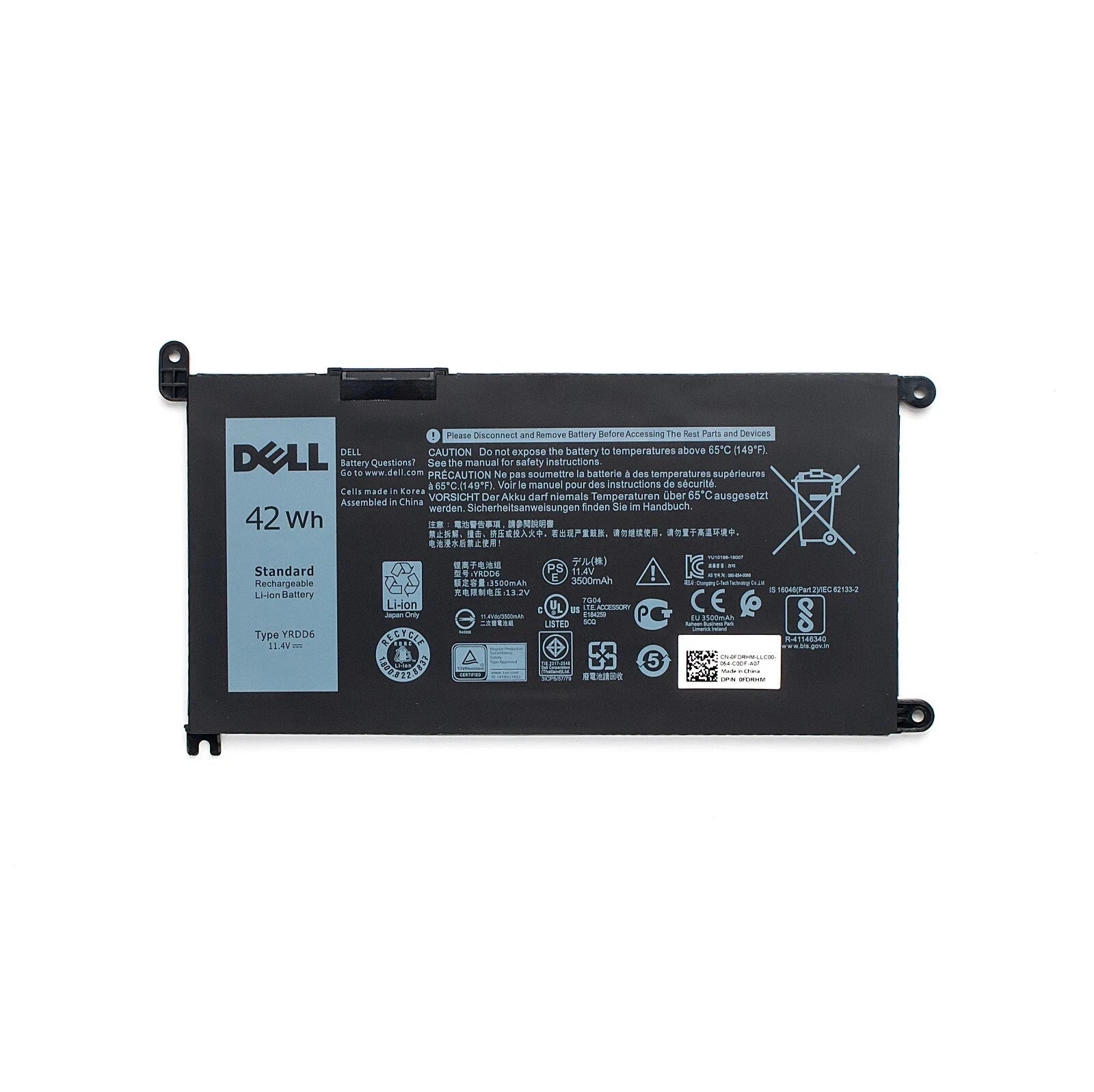 Genuine Dell YRDD6 42Wh Battery