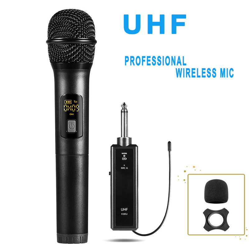 Pro UHF Wireless Handheld Microphone System with Rechargeable, Karaoke, Church