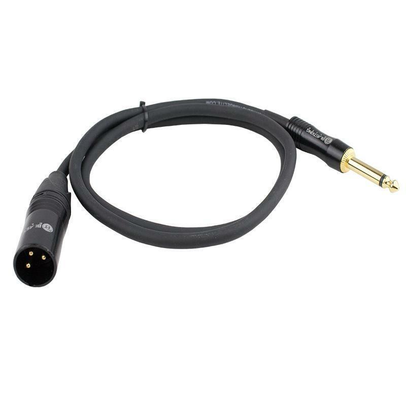 1.5 Ft. 3-Pin Male To 1/4" Mono Plug Shielded Microphone Mic Audio Cable Cord