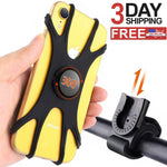 Silicone Detachable 360 Cell Phone Mount Holder For Bicycle Motorcycle Mtb Bike