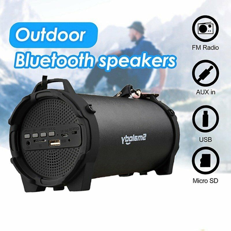 Portable Loud Bluetooth Speaker Wireless Boombox Aux Rechargeable Stereo System