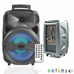 8" Party Speaker Sound System Bluetooth Led Portable Stereo 1000W W/ Microphone