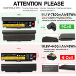 9 Cell Battery 57++ For Lenovo Thinkpad T440P T540P W540 L440 L540 0C52864 F