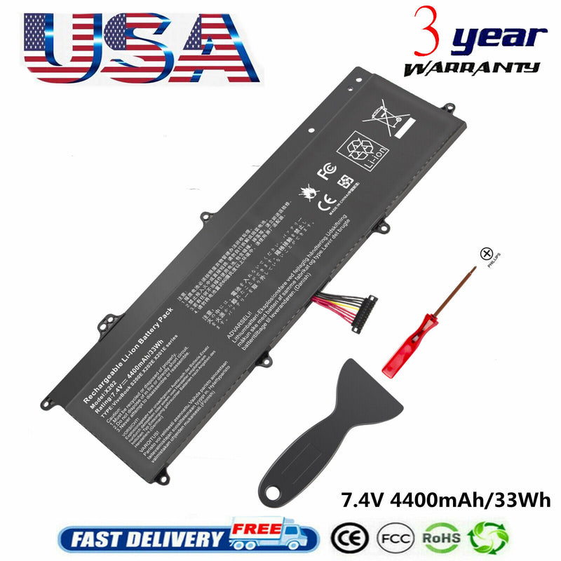 Battery C21-X202 For Asus Vivobook X202 X202E S200 S200E X201 X201E Q200E 38Wh