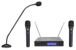 Samson CM20P 20" Podium Microphone Church Altar Mic+2) Handheld Wireless Mics