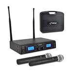 Pyle Pdwm2560 Uhf Wireless Microphone System W/ 2 Mics & Rechargeable Dock