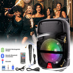 8 In 1,000W Portable Rechargeable Bluetooth Party Speaker Led Woofer Usb Aux Mic