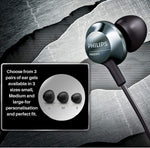 Philips Wired in ear Earbuds with Mic. Lightweight. Comfort Fit. Hi-Res Audio