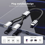 Usb C Splitter Type C To Dual Usb A Female Adapter Type C To Dual Usb