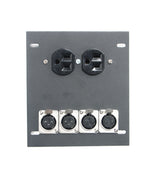 Recessed Floor Box With 4 Xlrf + Duplex Ac By