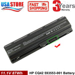 9Cell 593553-001 Mu06 Battery For Hp 2000 Notebook Cq56 Cq32 Cq42 G62 G72 G56 Pc