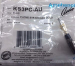 Amphenol - KS3PC-AU - 3.5mm Stereo Mini Plug - Black/Gold