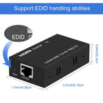 Hdmi Extender 196Ft Hdmi Over Single Cat5E/6/7 Hdmi Repeater Hdmi Balun Sende...