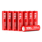 8Pcs 1.5V Aa Rechargeable Batteries Lithium Li-Ion Upgraded +8 Slot Charger