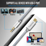 Usb C To 3.5Mm Audio Aux Cable, Only Compatible With Ipad Pro, Galaxy S20 White