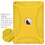 Shockproof Rugged Silicone Skin Fit Jelly Case Cover For Apple iPad 9.7 - Yellow