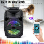 8" 1,000W Portable Fm Bluetooth Speaker Subwoofer Heavy Bass System Party Aux Us