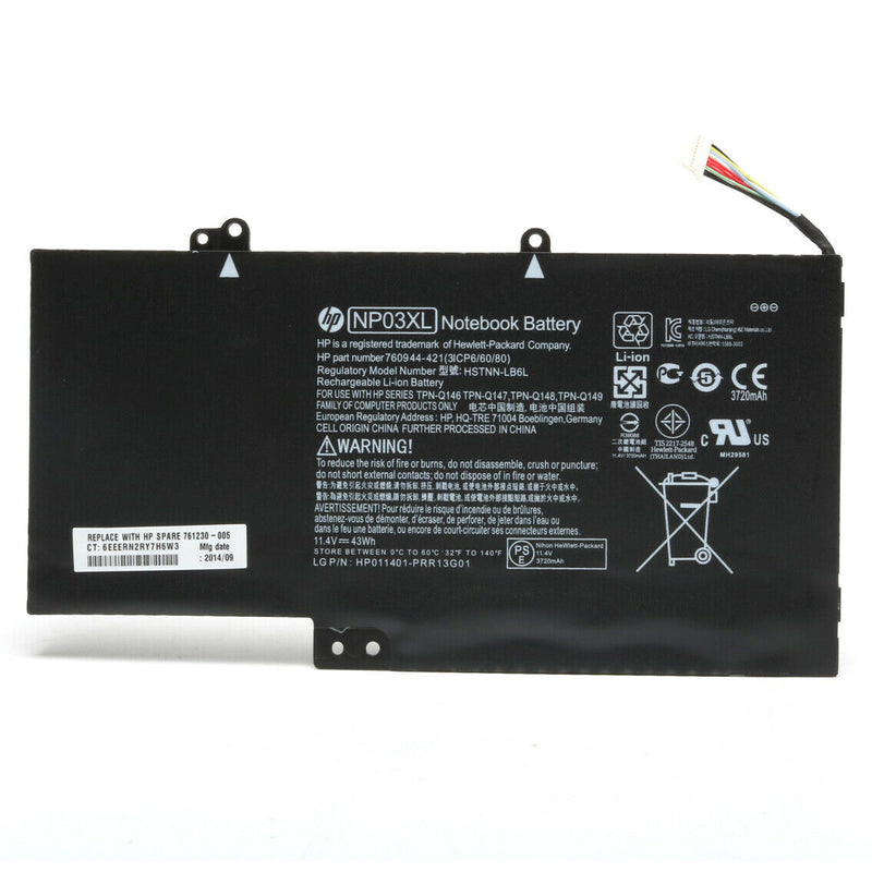 New Genuine NP03XL Battery For HP Pavilion X360 13-A010DX HSTNN-LB6L 43WH