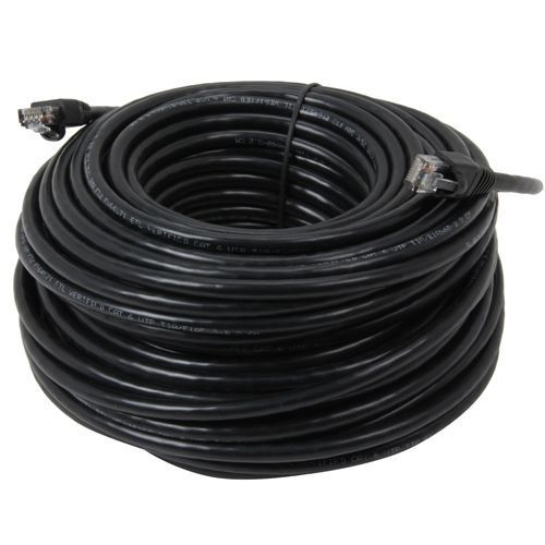 CAT5 CAT5E cat 5 RJ45 Ethernet LAN Network Cord Cable 200ft 200 FT Black New