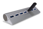 7 Port Usb 3.0 Illuminated High-Speed Hub W/ Non-Slip Mac Pc Laptop