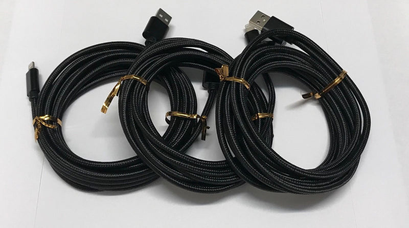 3 Pack 6Ft Type-C Nylon Braided Usb Data Sync Charger Charging Cable Cord