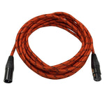 Accessories Pack Male-Female Red 20Ft Xlr Cables 4 Pack + Ties + Case