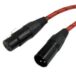 Accessories Pack Male-Female Red 20Ft Xlr Cables 4 Pack + Ties + Case