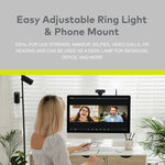 Webcam Stand With Selfie Ring Light