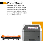 4 Pack TN221 Black Toner Compatible for Brother HL-3170CDW MFC-9130CW HL-3140CW